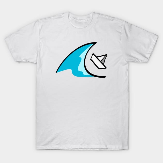 Boat in the waves T-Shirt by schlag.art